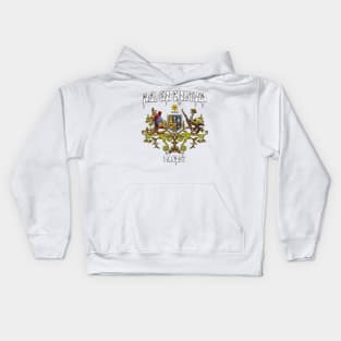Weird Crap in Australia - Coat of arms (White Text) Kids Hoodie